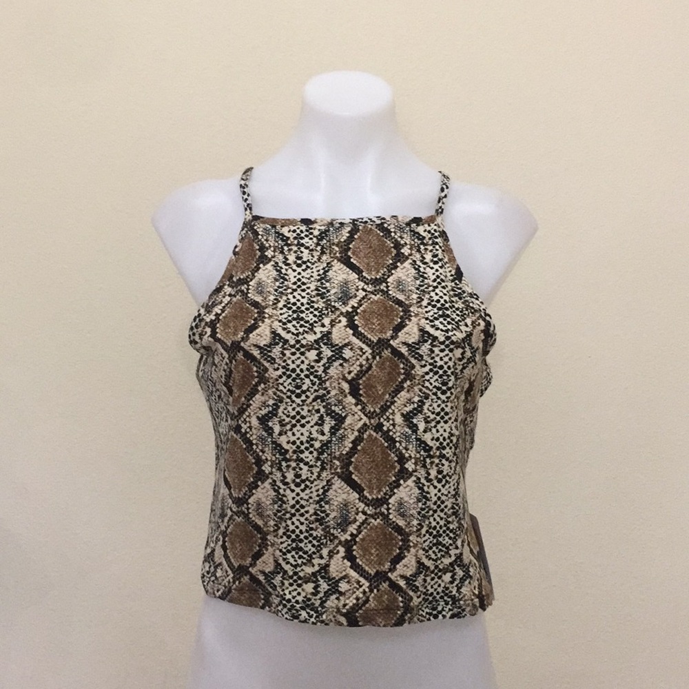 NWT Orange Kiss snake print on trend topjuniors L - Picture 3 of 8